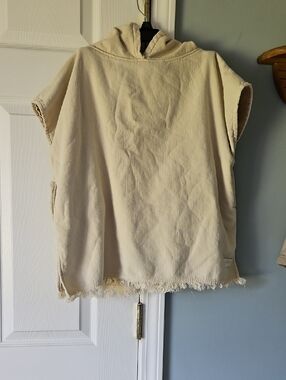 Willow Kids Hooded Swim Poncho in Cream Cotton